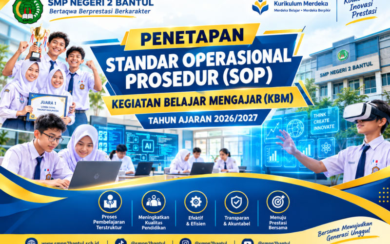 PENETAPAN STANDAR OPERASIONAL PROSEDUR (SOP)KEGIATAN BELAJAR MENGAJAR (KBM) TAHUN AJARAN 2026/2027